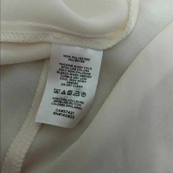 Loft Cream Sleeveless Chiffon Blouse - Picture 8 of 8